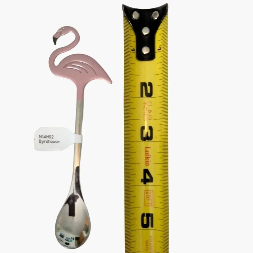 Pink Flamingo Spoon stainless Steel Coffee Sugar Bowl Cocktail